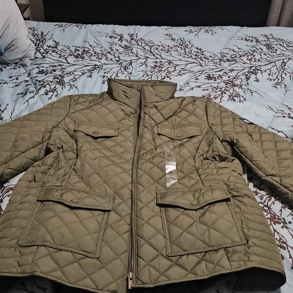Tommy Hilfiger Quilted Khaki Women's Jacket - Picture 4 of 5